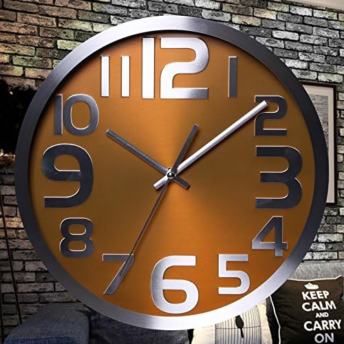 Daao Round Metal Clocks, Modern, Simple, Creative Wall Clocks , Gold