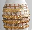 Print Rectangular Hip Scarf with Coins