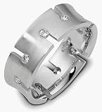 Platinum 10 Diamond Comfort Fit Wedding Band Ring