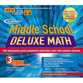 Click here to buy StudyWorks Middle School Deluxe Math 5.0 by Mathsoft.