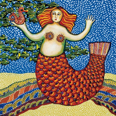 Donna Polivka - Seahorse Whisperer, Size: 24 x 24 Matte Finish