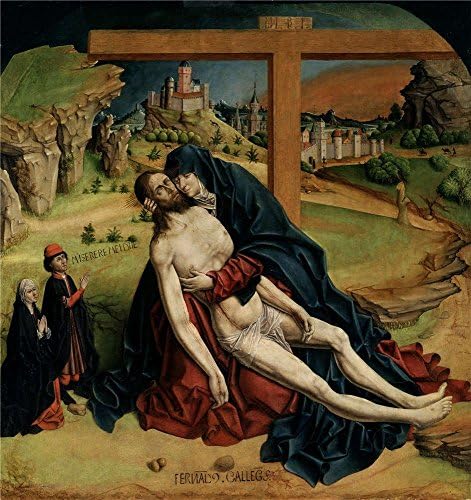 Pocket Gallery Oil Painting 'Gallego Fernando Pieta Ca. 1470', 24 x 26 inch / 61 x 65 cm , on High Definition HD canvas prints is for Gifts And Game Room, Laundry Room And Nursery Decoration, service
