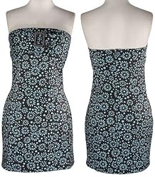 LA BELLE Stretch Floral Print Strapless Dress