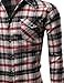 Youstar Men's Scotch Plaid Flannel Long Sleeve Button Down Shirt