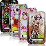 HTC Evo 4G - Four (4) Design Hard Plastic Skin Case Covers (Neon Round, Car ....