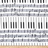 Winterfleece Piano Keys White/Black Fabric By The Yard
