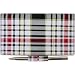 Black White Tartan Colors Baekgaard Leather Brights Checkbook Cover & Pen, Genuine Leather
