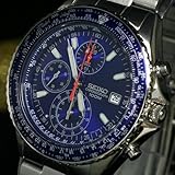 セイコー(SEIKO)パイロット クロノグラフ腕時計 (ブルー)SND255