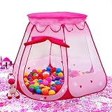Children Game Play Tent - BATTOP Pink Princess Tent Indoor and Outdoor 1 to 8 Years Old Children Game Play Toys Tent Balls Not Included
