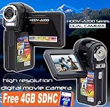 NEW Dual Cam High Resolution BLACK DIGITAL VIDEO CAMCORDER / STILL CAMERA (4GB SDHC Included)