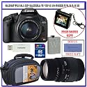 Canon EOS Rebel T1i 15.1 MP Digital SLR w/ EF-S 18-55mm & Sigma 70-300mm Lens + 8GB Card + Spare LP-E5 Battery + Pro Case + Accessory Package
