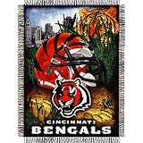 Cincinnati Bengals NFL Woven Tapestry Throw (Home Field Advantage) (48"x60")