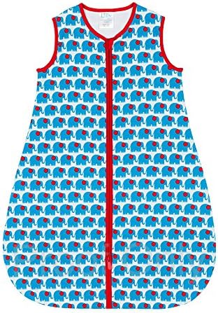 100% Cotton Blue Elephant Unisex Toddler Sleeping Bag - 1 TOG - Large (18-36 Months)