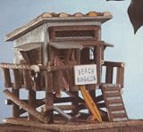 Lawn Ornaments Outdoor Wooden Birdhouses Life Guard Post Birdhouse