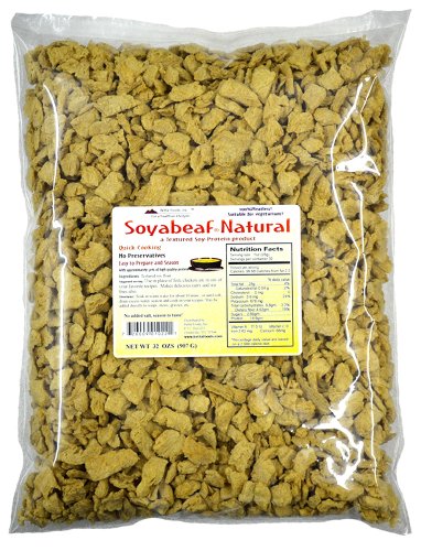 Betta Foods Soyabeaf Natural Chunks (Unflavored TVP), 32-ounce Bag