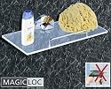 WENKO Magic-Loc Badablage - ohne Bohren - Acryl/Chrom - Bad Regal - Wandablage - Ablage für Duschbad, Shampoo usw