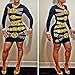 Long Sleeve Navy Blue Unique Pattern Sexy New Women Bandage Party Club Mini Dress