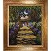 overstockArt Claude Monet Garden Path at Giverny 20-Inch by 24-Inch Framed Oil on Canvas