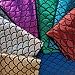 Mystic Hologram Jumbo Fish Scale Stretch Spandex Black 58 Inch Fabric by The Yard (F.E.