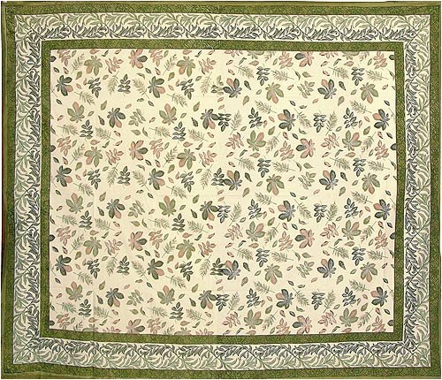 Country Furnishings Flat Cotton Bedsheets India Block Print Twin Size (bssht560)