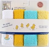 4-Pack Super-soft Washcloths, Yellow
