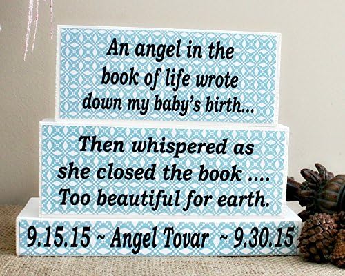 Personalized Baby Memorial Blocks