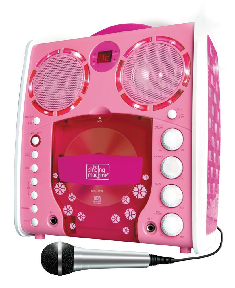 Girls Singing Machine SML383 Portable CDG Karaoke Player and 3 CDGs
