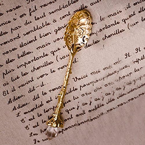 DGM MART Antique Vintage Retro Palace Style Coffee spoon, ice cream spoon,tea spoon, seasoning spoon - Golden Diamonds Design