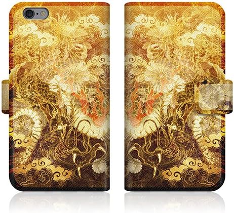 CaseMarket Original Design [ Folding screen Japanese Pattern Rising Gold Dragon - Slim Diary ] for Apple iPhone6 (4.7) Wallet Case Made in Japan
