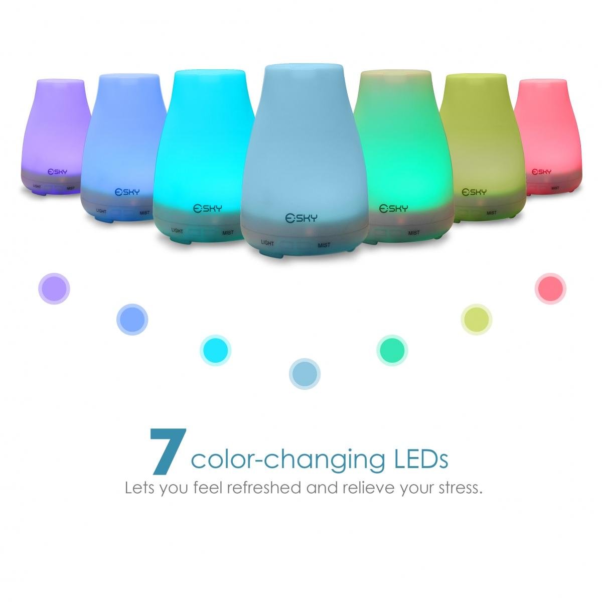 Esky Diffusore di Oli Essenziali Umidificatore Aromaterapia