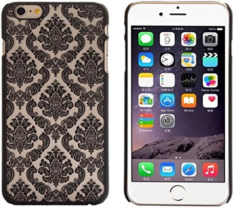 TOOPOOT(TM) Carved Damask Vintage Pattern Matte Hard Case Cover For iPhone 6 Plus 5.5Inch (Black)