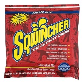 Sqwincher 016047-CH Cherry Flavor 2.5 Gallon Powder Concentrate Electrolyte Replacement Beverage Mix (Case of 32)