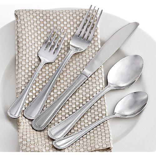 Pfaltzgraff Pearl 80-Piece Flatware Set, Service for 12