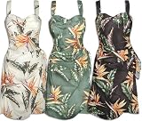 Bird of Paradise # 2 print Hawaiian Aloha Sarong Dress.