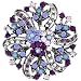 Amethyst Purple Multicolor Flower Swarovski Crystal Antique Style Pin Brooch and Pendant Wedding Brooch Pins