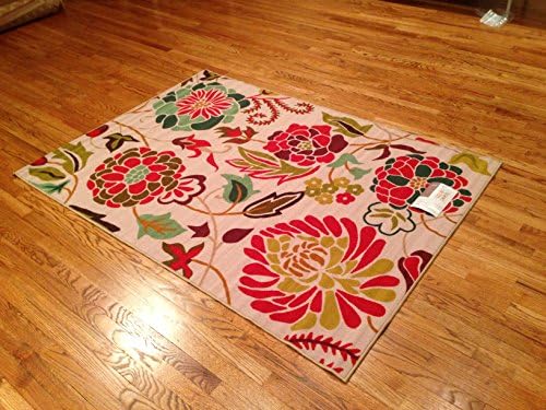 Floral Style Kids Area Rug 4 Feet 5 Inches X 6 Feet 3 Inches Nice Size Printed Area Rug with Non Skid Backing 53 Inches X 75 Inches (4' . 5'' X 6' 3'' (53 Inch X 75 Inch ))