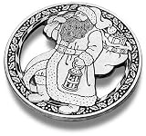 Wilton Armetale Santa with Holly Trivet