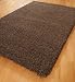 Kitchen & Housewares : Enchanted Plain shaggy rugs in brown 80 x 150cm (31 x 59in)