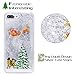 iPhone 7 Plus Case 5.5 inch, CinoCase 3D Creative Liquid Case Quicksand Moving Stars Bling Glitter Snowflake Christmas Tree Santa Claus Pattern Hard PC and Soft Edge Case for iPhone 7 Plus Silver