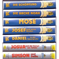 Abenteuergeschichten aus der Bibel [komplette Serie auf 13 VHS-Videos] Episoden: 1) Die Sch�pfung 2) Die Arche Noah 3) Moses 4) Josef und seine Br�der 5) Daniel in der L�wengrube 6) Josua und der Kampf um Jericho 7) Simson und Delila 8) David und Goliath 9) K�nigin Esther 10) Jona 11) Die Weihnachtsgeschichte 12) Geschichten mit Jesus 13) Die Ostergeschichte