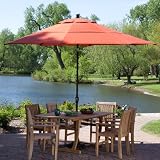 Coral Coast 11-ft. Patio Umbrella with Tilt MaterialType - Brick