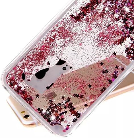 iPhone 5S Quicksand Case,JXT 3D Creative Flower Fairy Faery Angel Girl Printing Quicksand Flowing Liquid Floating Bling Glitter Sparkle Stars Hard Transparent Cover Case For iPhone 5 5G 5S #6