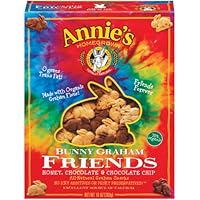 Annie's Homegrown Bunny Grahams Friends, Honey, Chocolate and Chocolate Chip, 10-Ounce Boxes (Pack of 6)