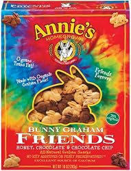 Annie's Homegrown Bunny Grahams Friends, Honey, Chocolate & Chocolate Chip, 10-Ounce Boxes (Pack of 6)