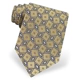 Tossed Diamond Tie by Jos. A. Bank - Gold Silk