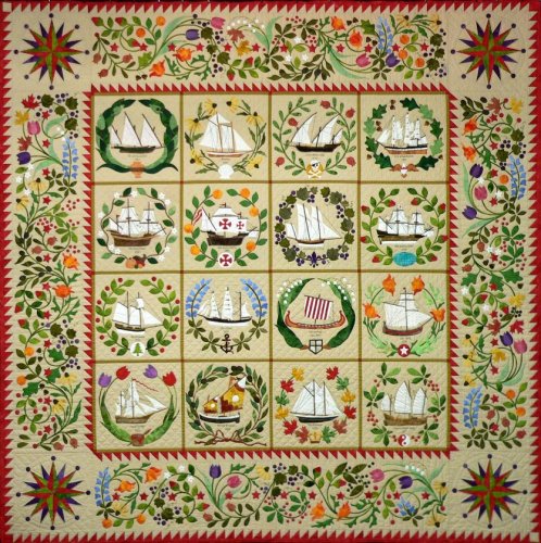 BuyNow Quakertown Ladies of the Sea Quilt Applique 12 Pattern BOM Set