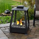 Real Flame 2900 Sierra Outdoor Fireplace With Protective Storage Cover