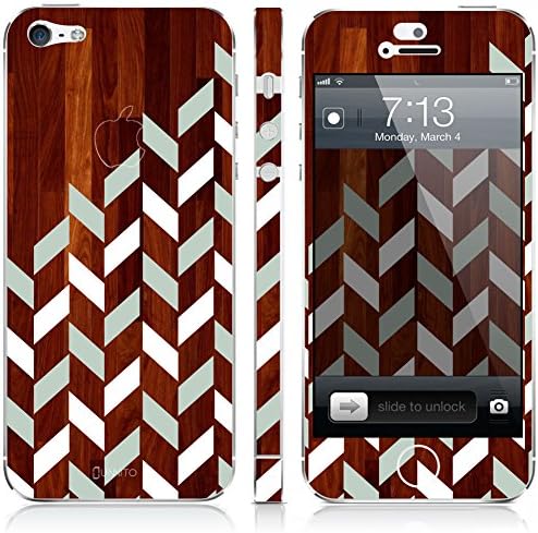 UnnitoTM iPhone 5 / 5S Skin [Full Body] *90 Day Warranty* Protective Vinyl Decal Cover [Custom] Wrap Sticker (Pastel Woodgrain)