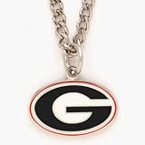 University of Georgia Bulldogs NCAA College Sports Team Chain Necklace and Enameled Pendant Sports Team Logo