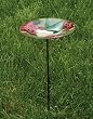 Hummingbird Glass Birdbath